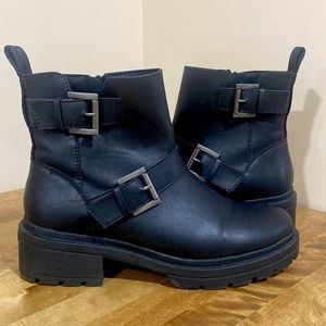 Black Rocket Dog Combat Boots Size 8.5 Womens